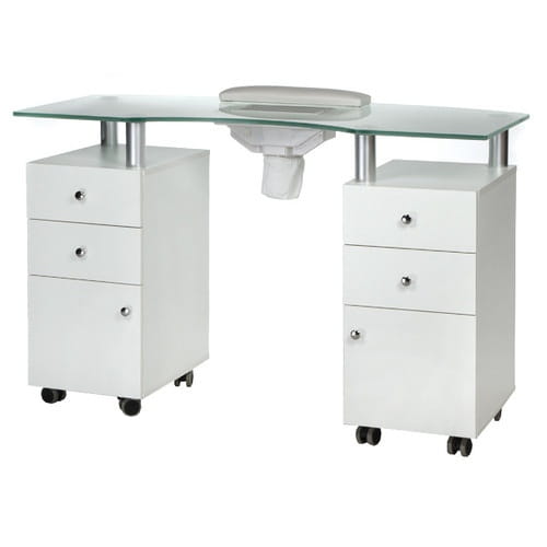 Bs stolik do manicure z pochłaniaczem bd 3453 p biały