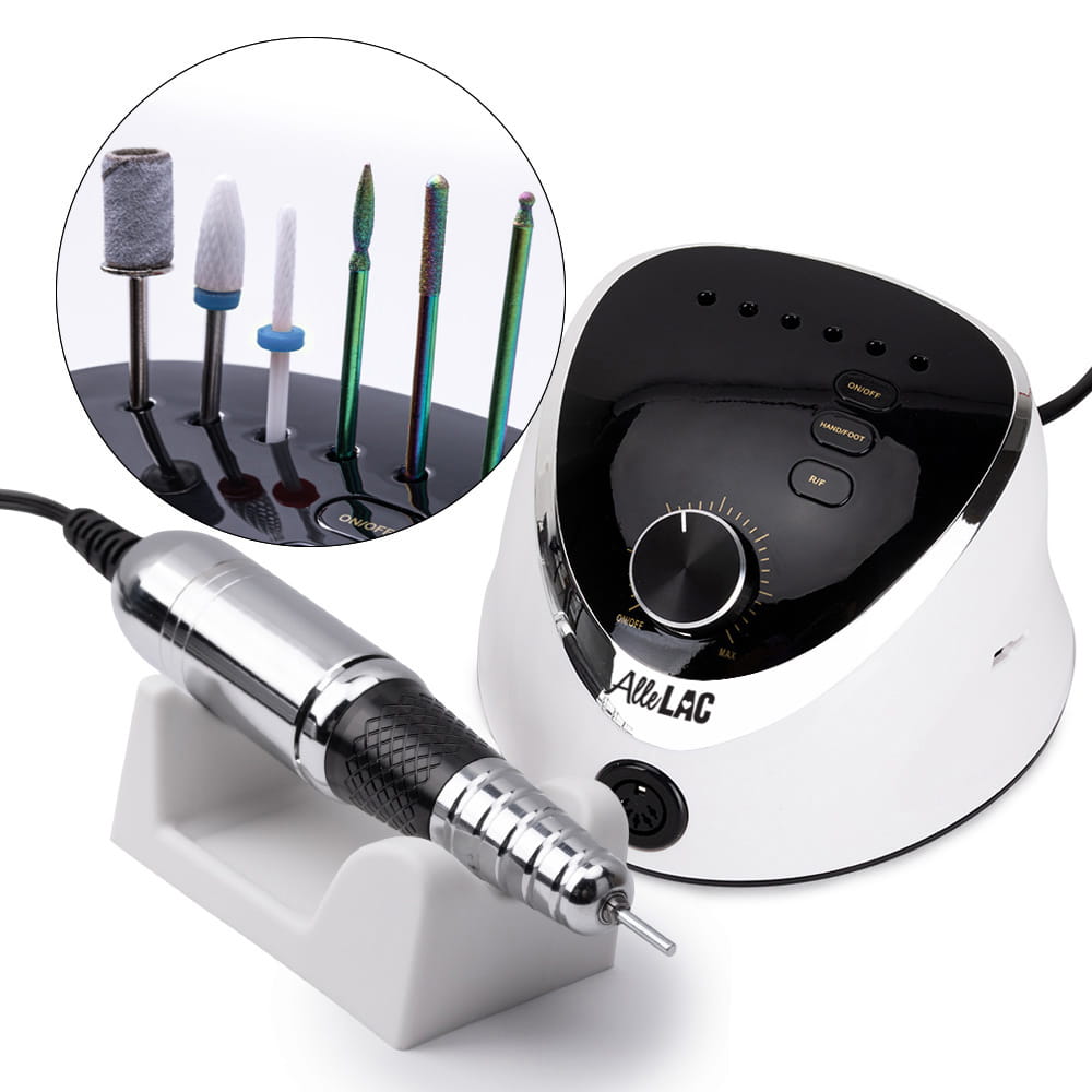 Frezarka do paznokci M12 AlleLac do manicure pedicure 68W biała 35 000 obrotów