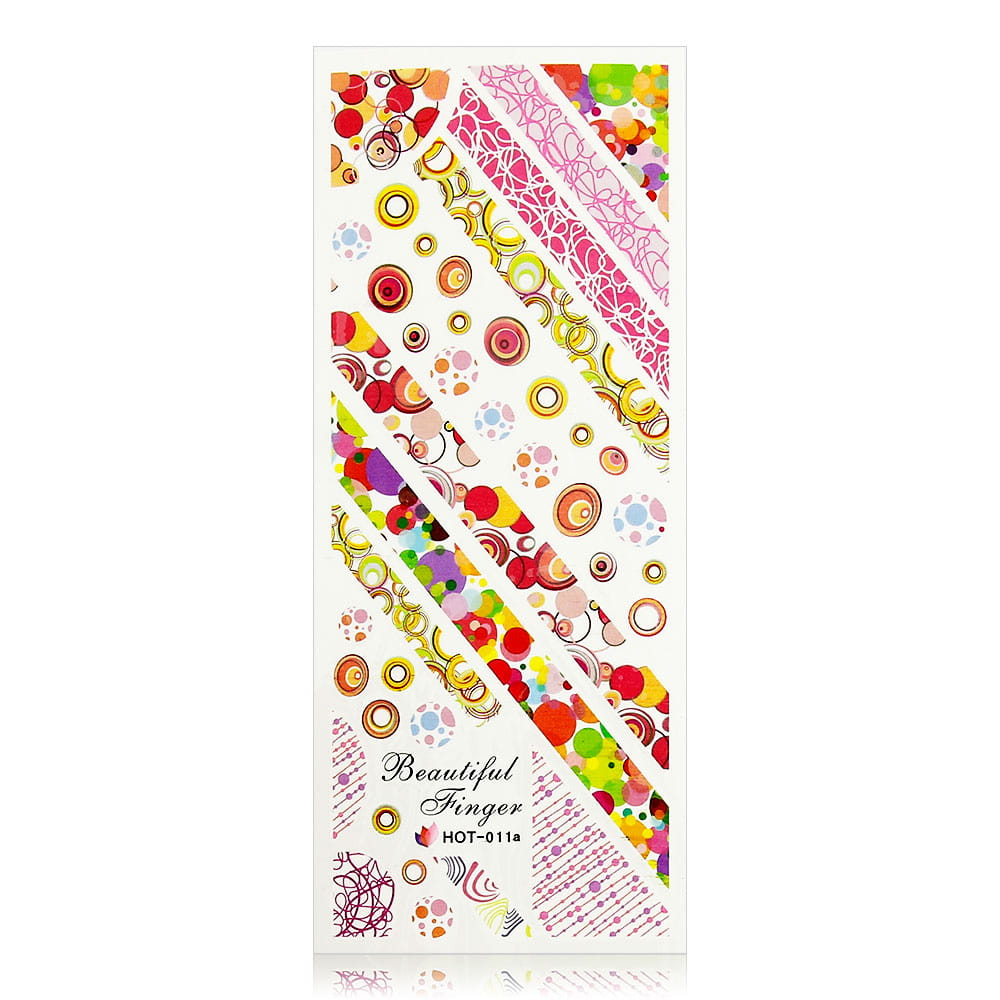 Naklejki wodne do paznokci arkusz 12,5 x 5,5 cm hot Nr 011a