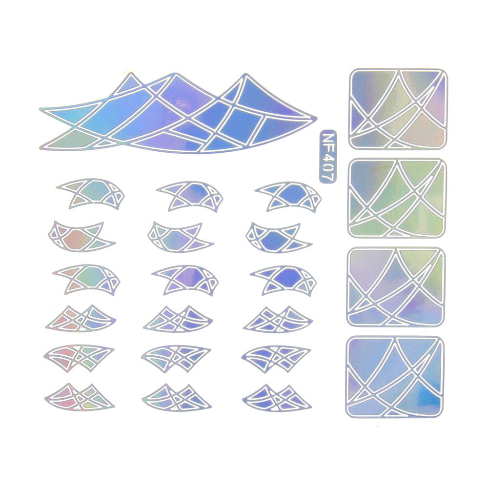 Naklejki do paznokci szablon do malowania wzorów holo Nr nf407