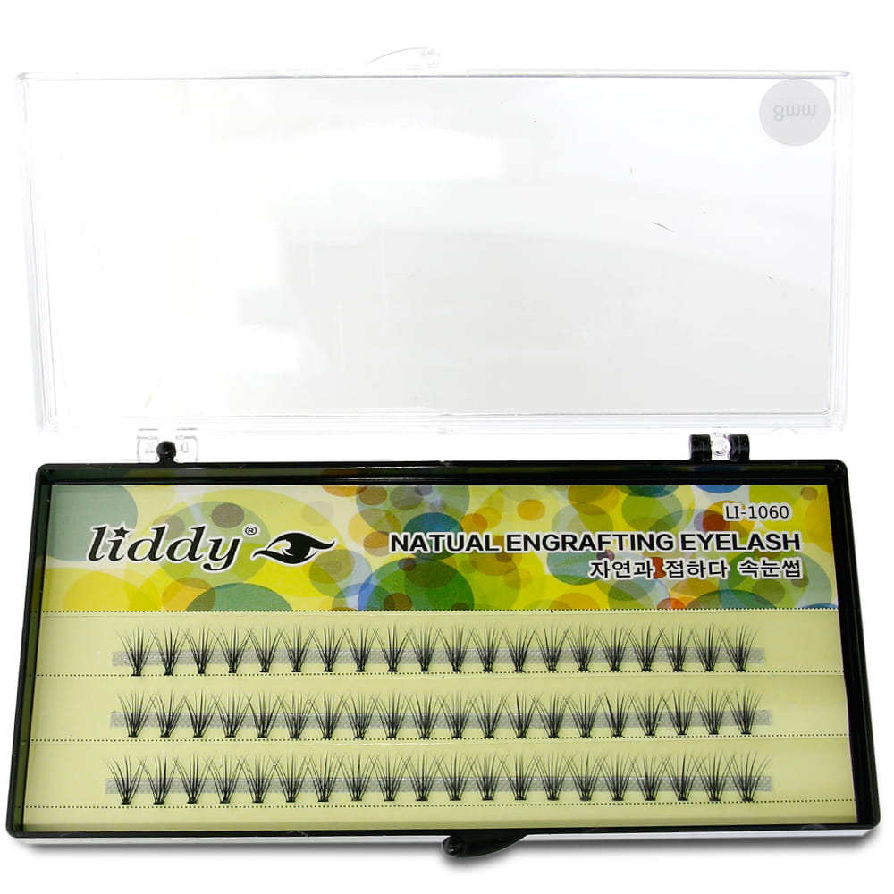 Rzęsy kępki luksusowe Liddy czarne 8 mm li1060