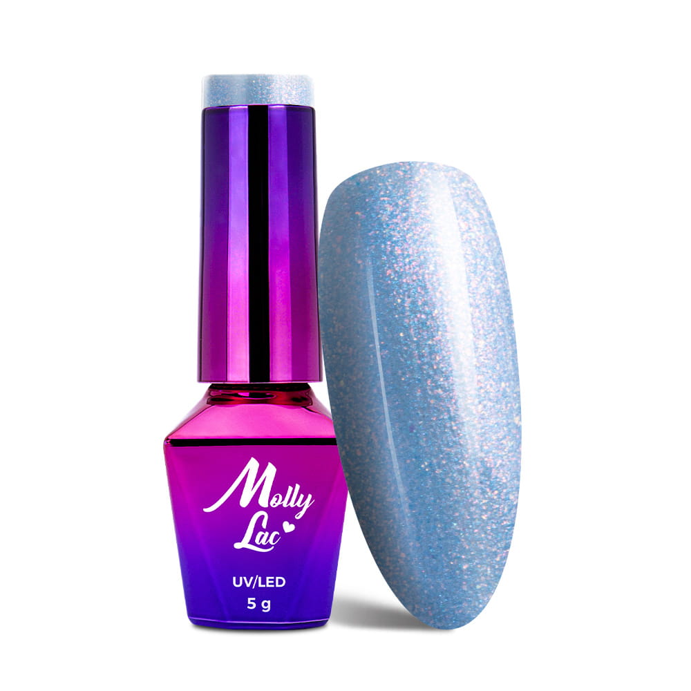 Lakier hybrydowy LED/UV Gel Polish MollyLac Mermaid Whispers Nr 592 Blue Amber 5 g