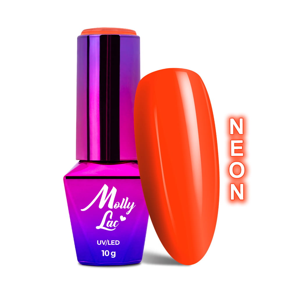 Lakier hybrydowy LED/UV Gel Polish MollyLac Pin-up Girl Nr 372 Rock & Roll Neon 10 g