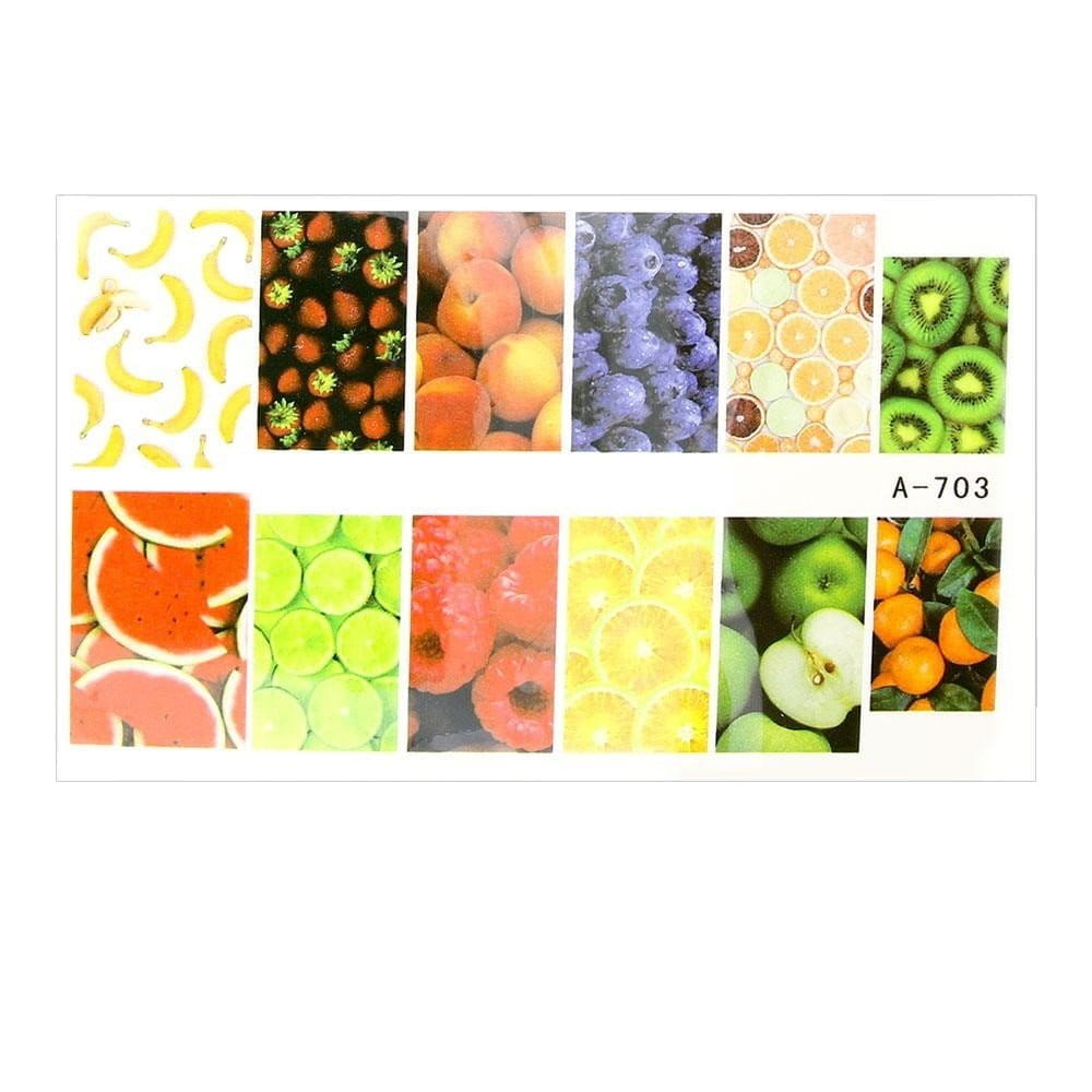 Naklejki wodne do paznokci arkusz 9 x 5,5 cm a Nr 703