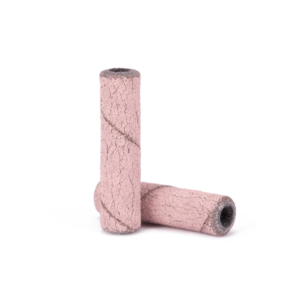 Kapturki do manicure i pedicure mandrele nakładki ścierne long cylinder 3mm gradacja #240 różowe 50 szt.