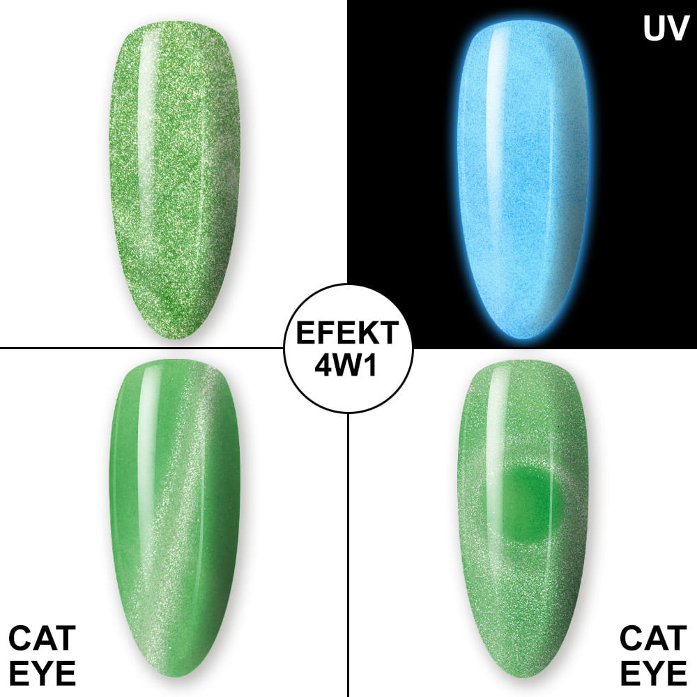 Lakier hybrydowy LED/UV Gel Polish świecący w ciemności MollyLac Night Glowing Nr 678 Exciter HEMA/Di-HEMA Free 5 g