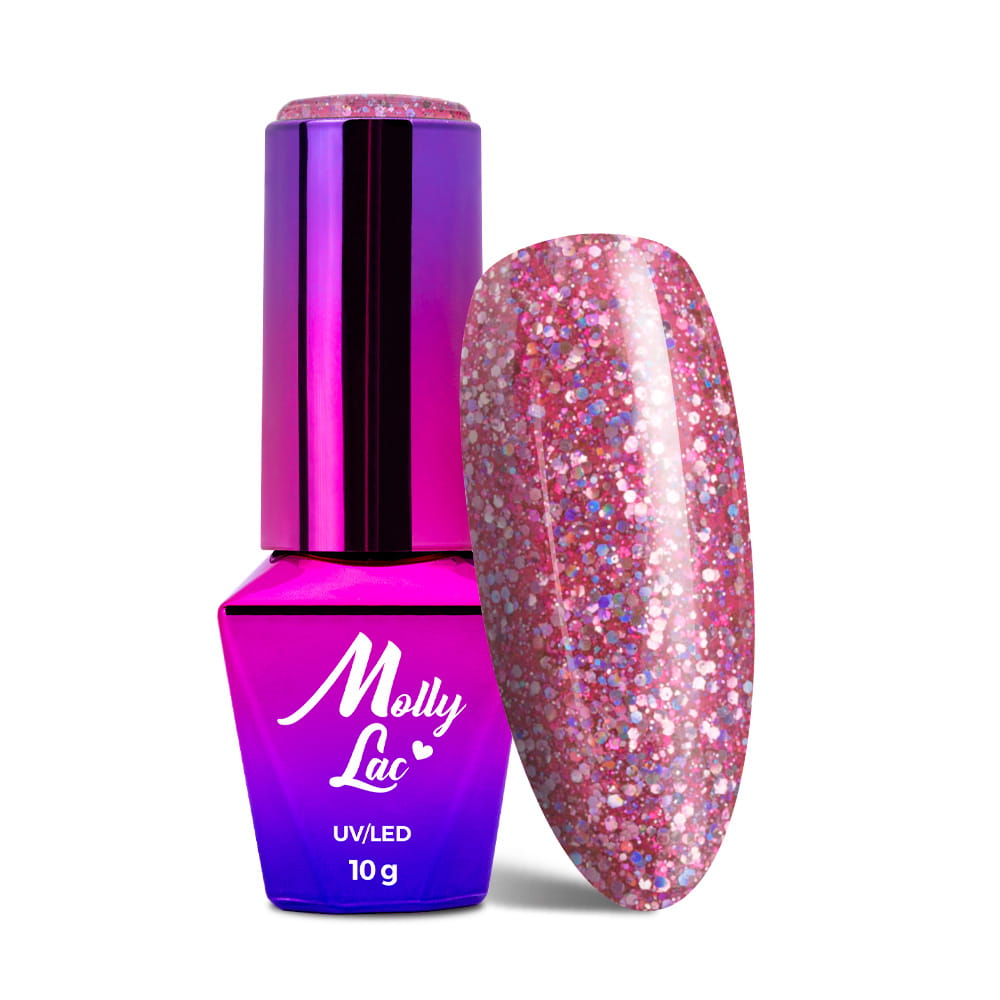 Lakier hybrydowy LED/UV Gel Polish MollyLac Born To Glow Nr 572 70’s Glam 10 g