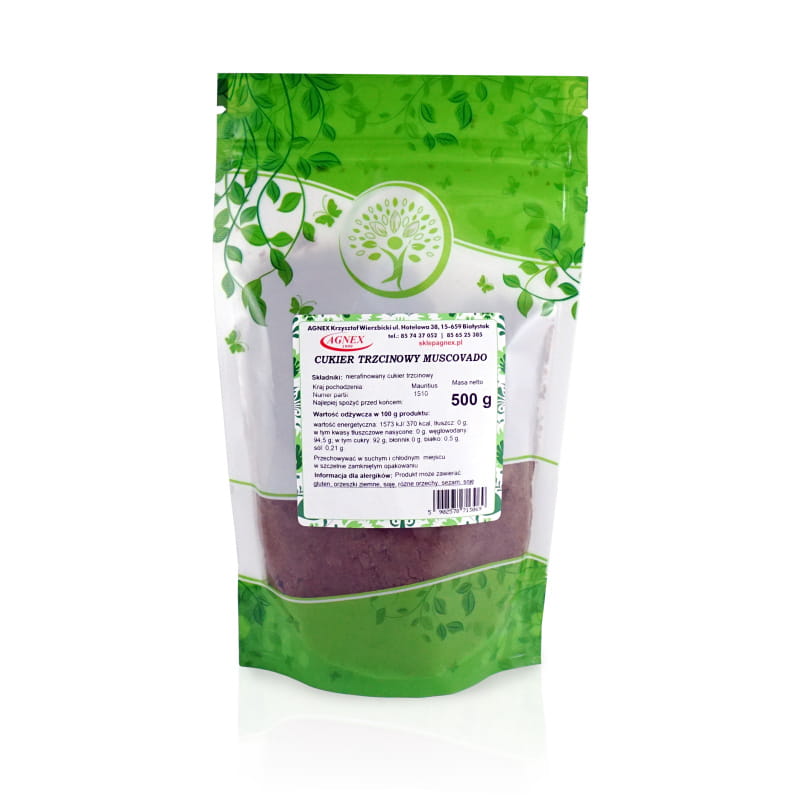 Cukier trzcinowy dark muscovado 500g