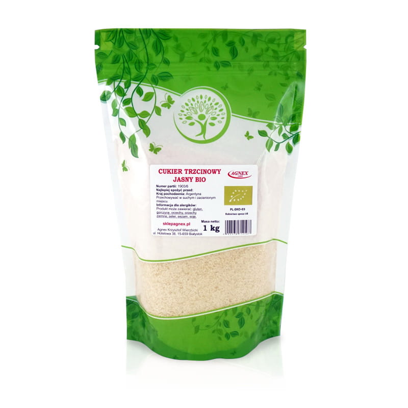 BIO Cukier trzcinowy jasny 1 kg
