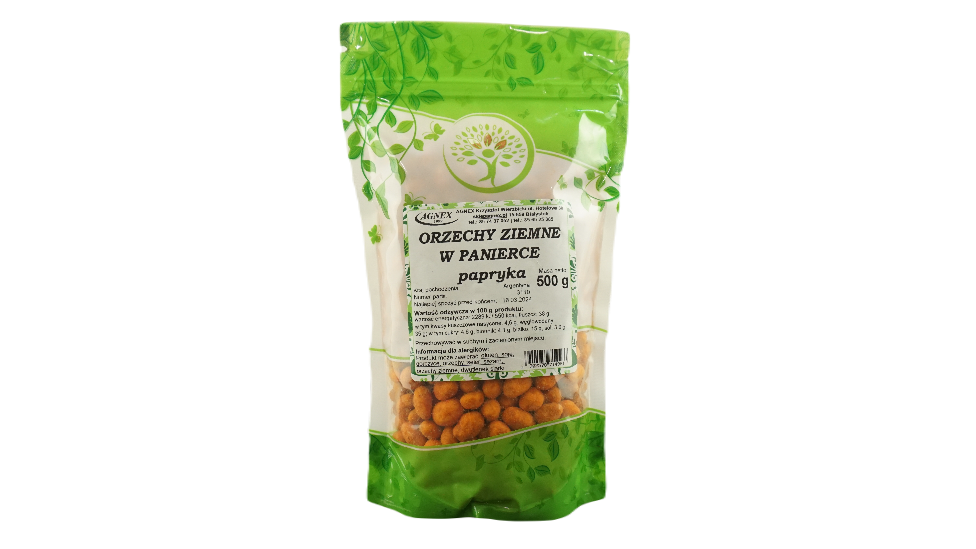 ORZESZKI ZIEMNE W PANIERCE- papryka 500g