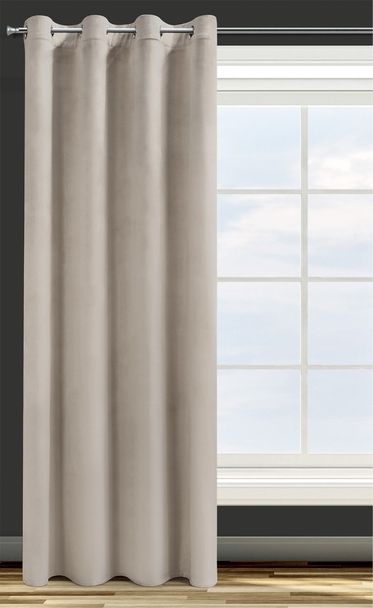 Zasłony gotowe 135 x 250 z przelotkami boho beż - Alena Firany