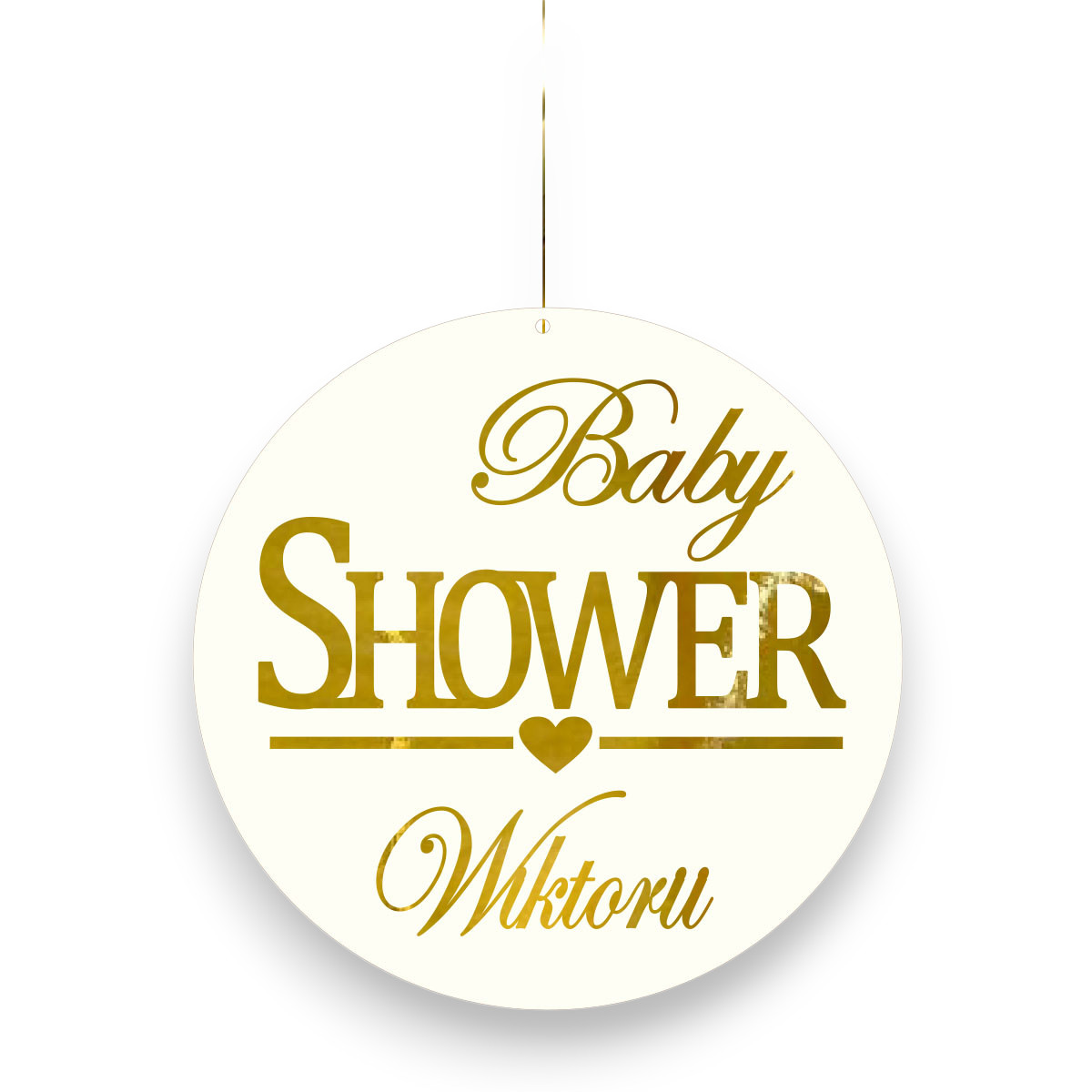 Baner na Baby Shower Tablica Ścianka różowe złote lustro