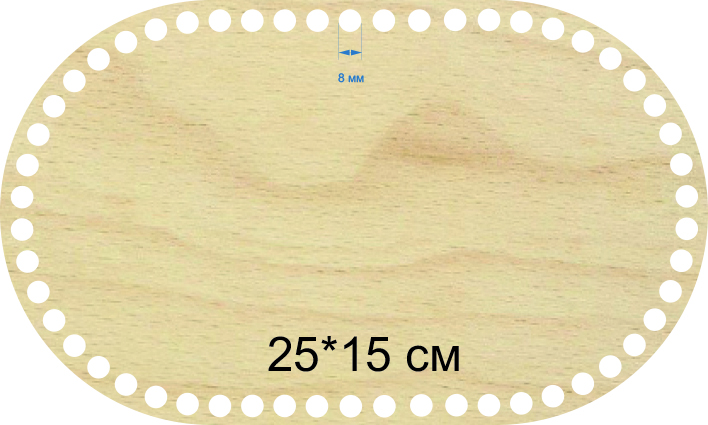 Baza dno koszyka owal 25x15cm, 8mm
