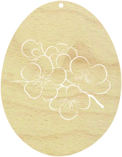 Zawieszka wielkanocna - jajko pisanka z kwiatami, Baza do makramy, Zakładka do książki, Drewniana ozdoba na prezent