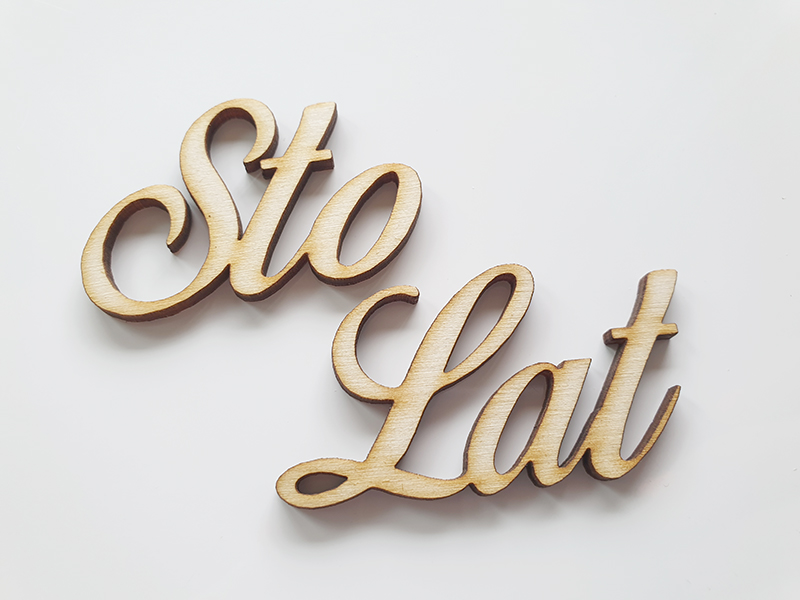 Drewniany napis 3D Sto Lat