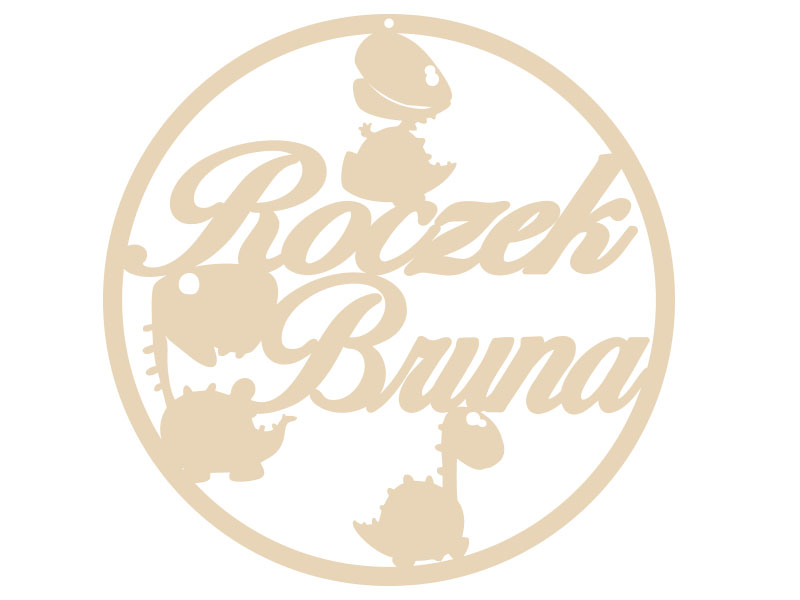 Obręcz koło do łapacza snów, makramy Roczek chłopca z imieniem 20cm