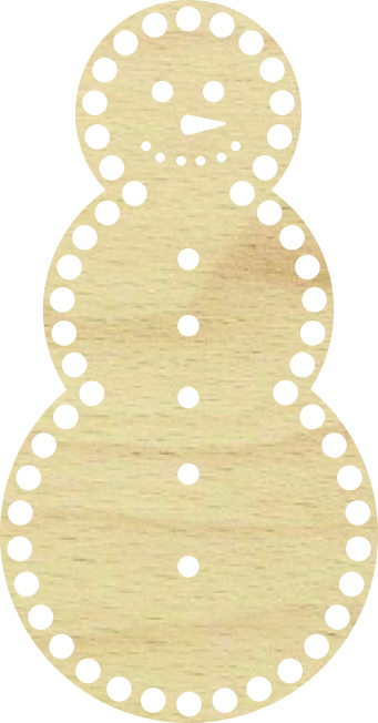 Baza dno koszyka uśmiechnięty bałwanek do makramy prezent święta 21cm, 8mm