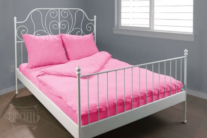 Pościel Frotte wz. 13 różowy rozmiar 160x200