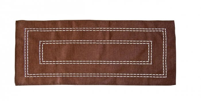 Obrus Haftowany Bruna 150x300 cm kolor: brązowy