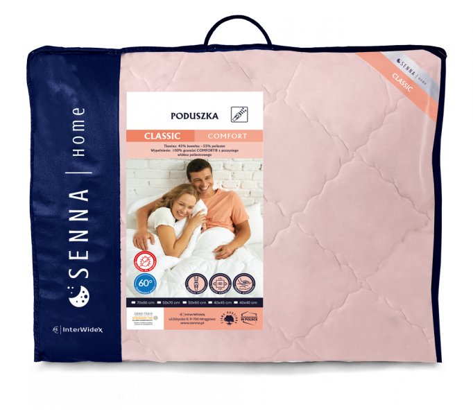 Poduszka , poduszki COMFORT Inter-Widex 70x80 wz. różowy