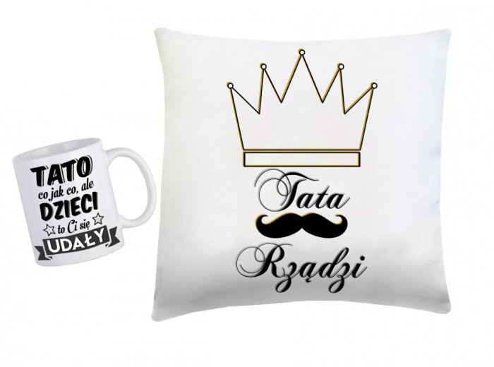 Zestaw poduszka + kubek na Dzień Ojca wz. 6