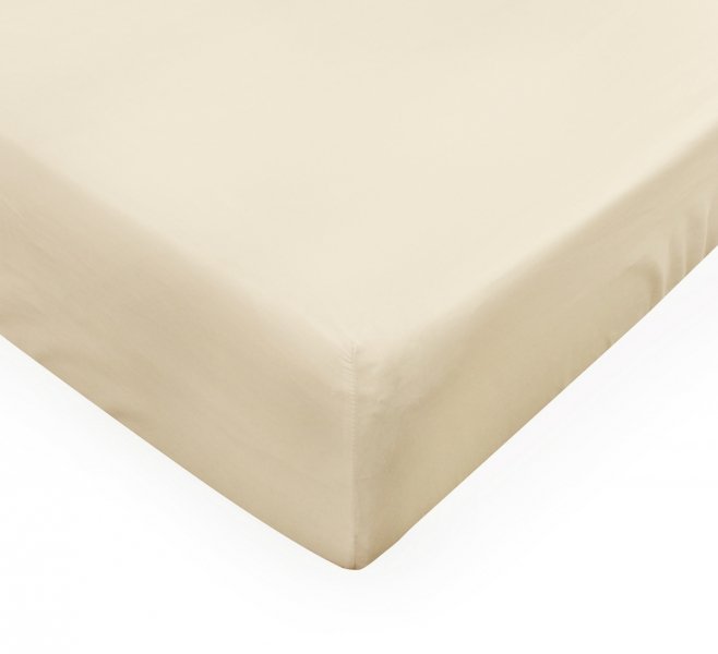 Prześcieradło PREMIUM jersey z lycrą na wysoki materac 180x200 z gumką wz. 02A kremowy