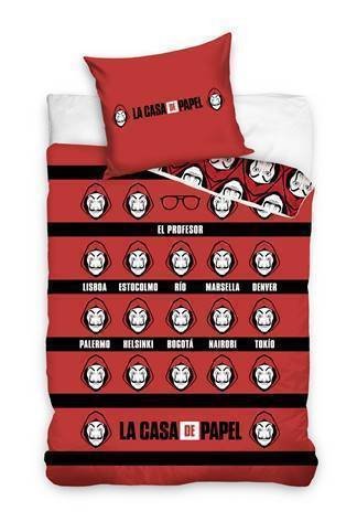 Pościel licencyjna 100% bawełna 160x200 - Dom z papieru - LCDP211011