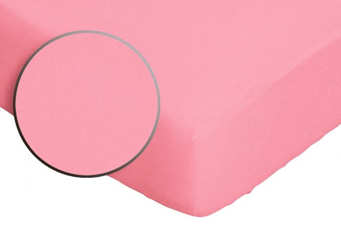 Prześcieradło 100% bawełna satynowa 220x200x15 na gumkę wz. PG 37 róż