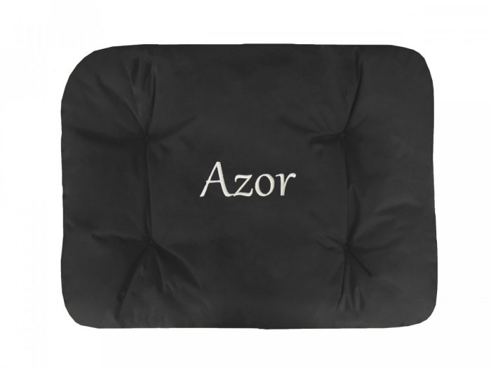 Legowisko Z IMIENIEM TWOJEGO PSA 80x60 cm - czarne