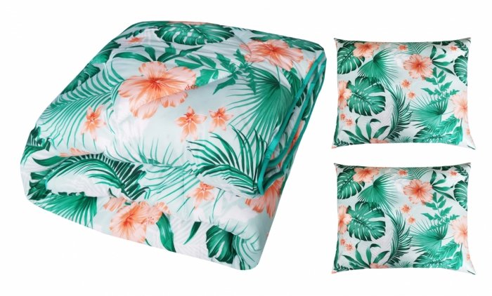Kołdra poliestrowa LETNIA 160x200 + 2 poduszki 70x80 ProduktPolski
