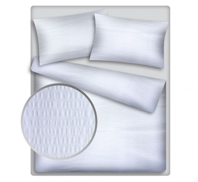 Poszewka 50x60 - KORA bawełniana wz. biały