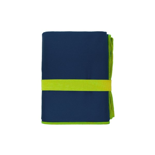 Ręcznik FITNESS mikrofibra 80x130 Granat / obszycie limonkowe