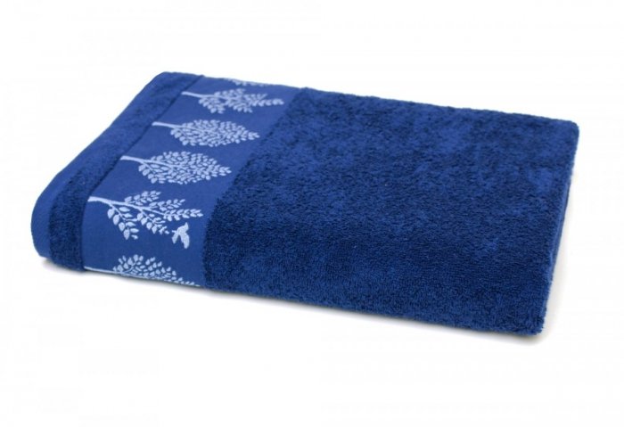 Ręcznik TERRA - rozmiar 70x140 wz. Granat