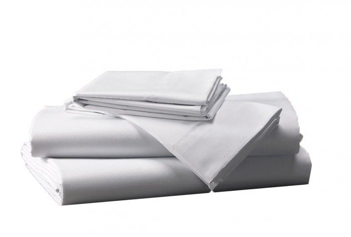 Prześcieradło białe hotelowe NORIS 300x220 100% bawełna