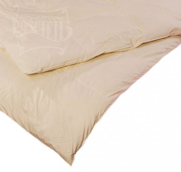 Kołdra puchowa 160x200 wz. kremowy