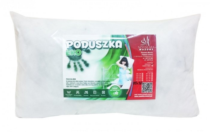 Poduszka biała, wkład, wsad do poduszki 30x50 cm – I gatunek