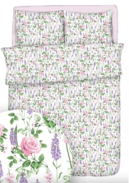 Poszewka 70x80 - KORA bawełniana wz. Lawenda