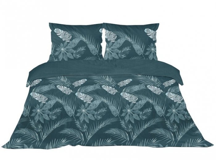 Pościel satynowa GRENO Gold Collection 160x200 wz. Misty Jungle c.d.