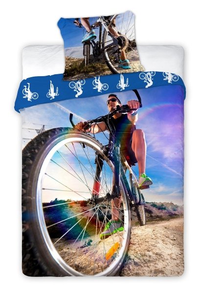 Pościel bawełniana sportowa 160x200 wz. Rower