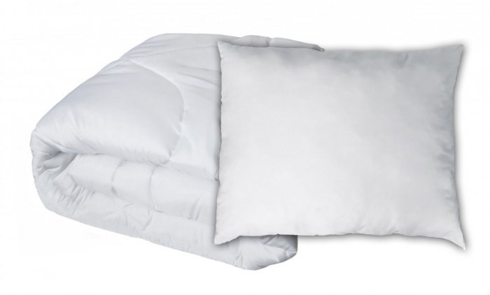 Komplet - Kołdra antyalergiczna całoroczna 140x200 + poduszka 70x80 wz. biały