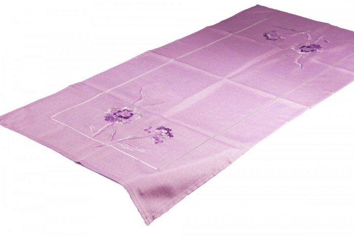 Obrus Haftowany 50x100 cm kolor: Fioletowy wz.71-2