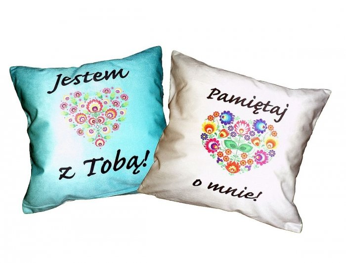 Dwustronna Poszewka prezentowa na poduszkę 40x40 wz. 86 Jedeka