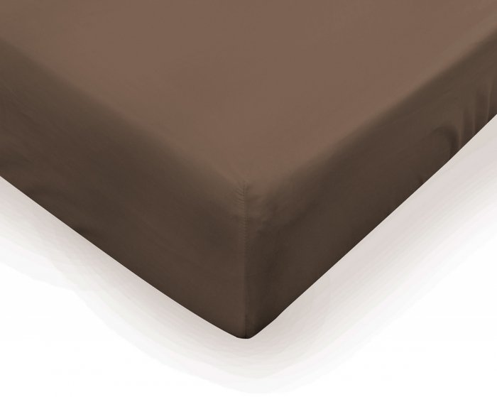 Prześcieradło PREMIUM jersey z lycrą na wysoki materac 180x200 z gumką wz. 18B kakao