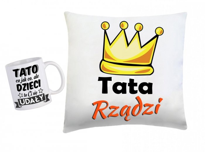Zestaw poduszka + kubek na Dzień Ojca wz. 8