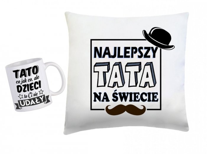 Zestaw poduszka + kubek na Dzień Ojca wz. 4