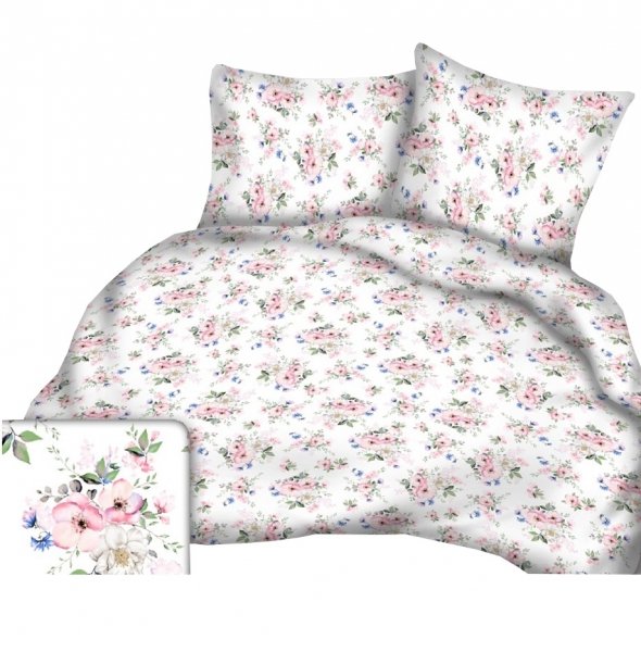 Poszewka 50x70 - KORA PREMIUM, 100% bawełna wz. Wiosna jabłonka