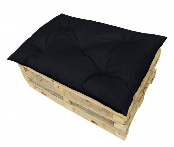Poduszka ogrodowa na paletę - siedzisko 120x80 wz. Czarny