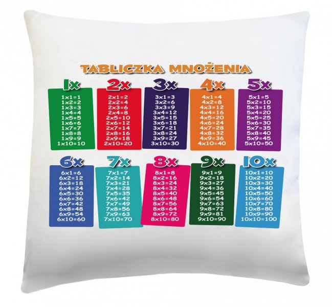 Poduszka matematyczna 40x40 wz. 2 biała