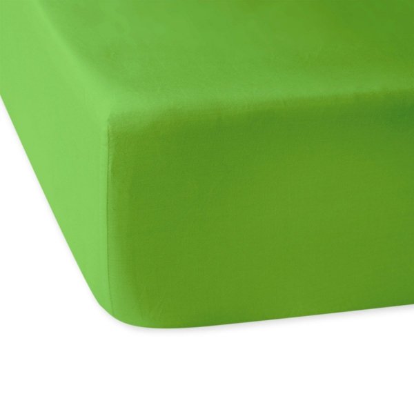 Prześcieradło satynowe z gumką 220x200 wz. limonka