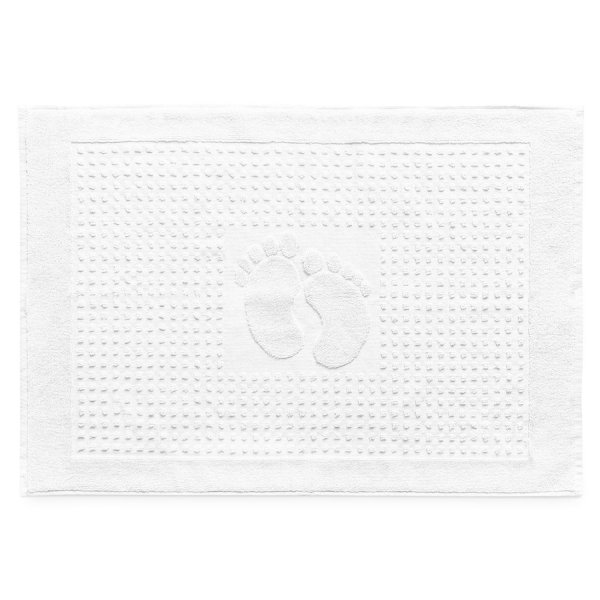 Dywanik łazienkowy 100% bawełna STOPKI 50x70 wz. biały